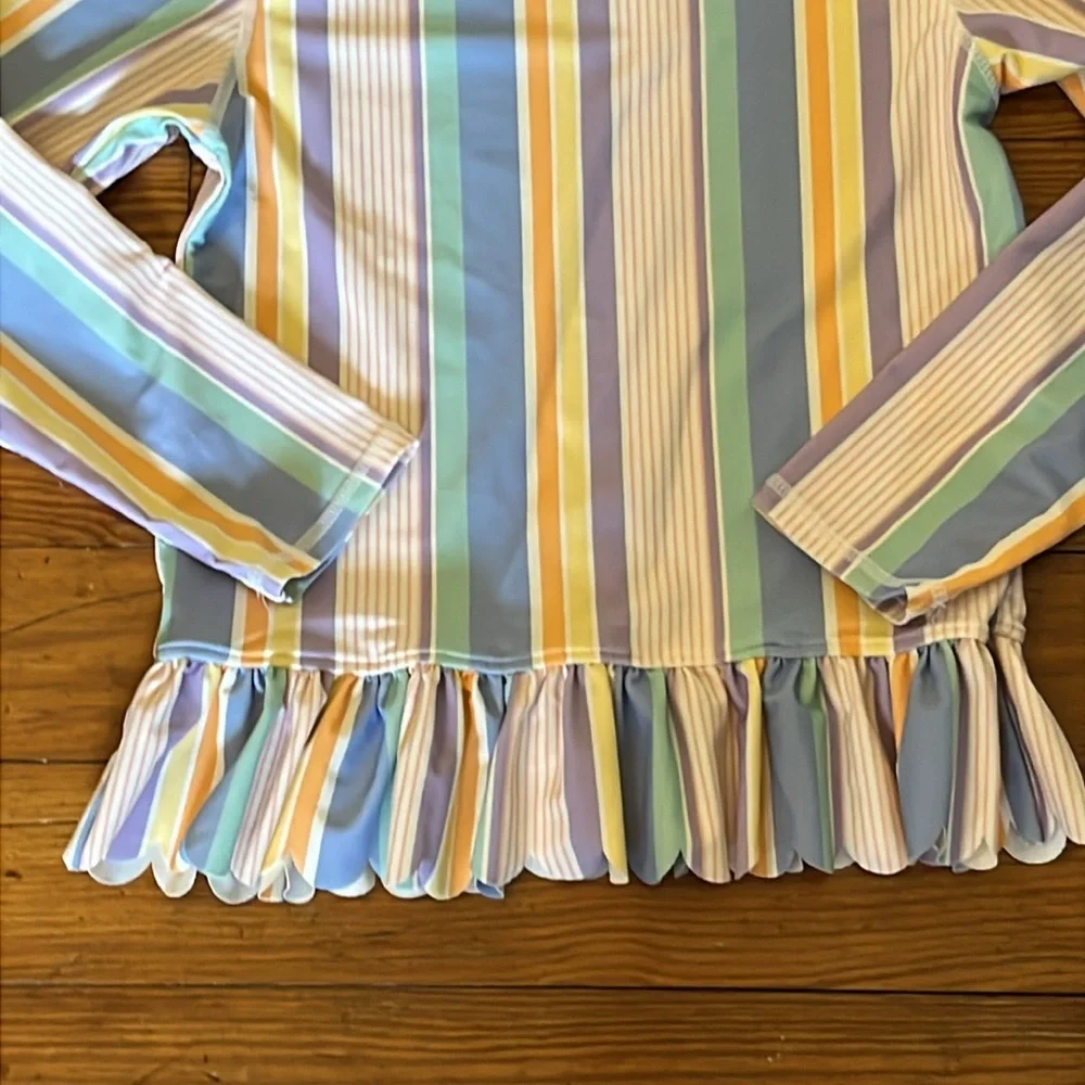 Ruffle Butts Scalloped Long-Sleeve Rash Guard - Picture 4 of 6